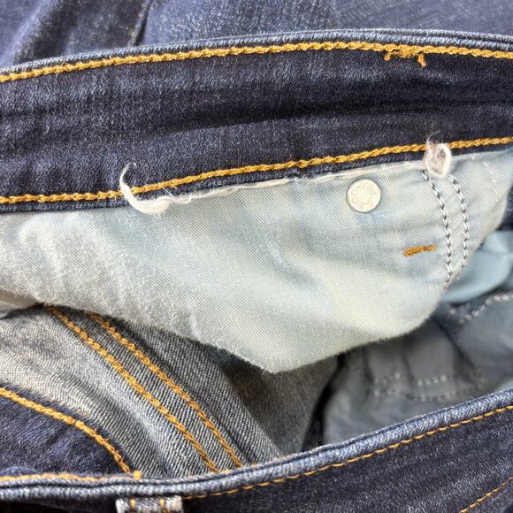 Levi's 414 Classic Straight Jeans Plus Size Women's 18W Dark Blue Rinse Stretchy - Picture 4 of 5